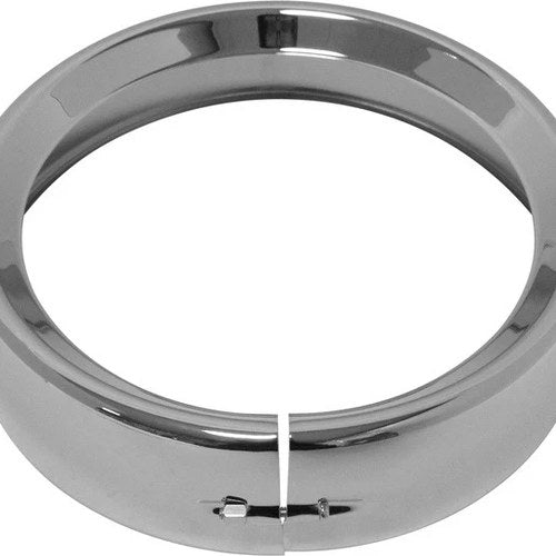 HardDrive Frenched Headlight Trim Ring Chrome 7" Clamp Style #38-049