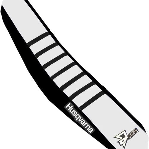Dcor Ribbed Seat Cover Black/White/Black Husqvarna TC 125/FC 250/FC 350/FC 450