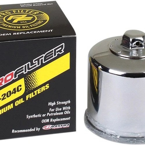 Pro Filter Premium Oil Filter Chrome #PF-204C