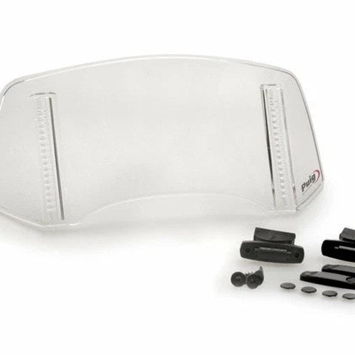 Puig Touring Windscreen Multi-Adjustable Clip-On Visor 2.0 Clear