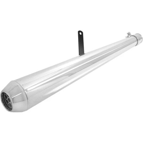 Emgo Dunstall Replica Reverse Cone Slip-On Muffler Chrome Universal
