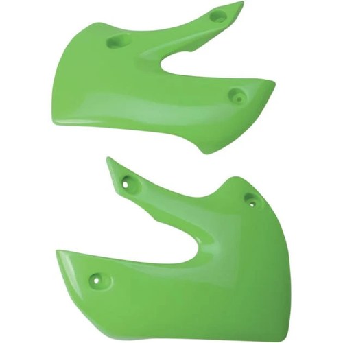 UFO Radiator Shrouds 05-12 KX Green #KA03733026 for Kawasaki KX65/KLX110
