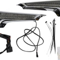 Ciro Filler Panel Fascia Lights Chrome/Smoke #40045 Harley Davidson
