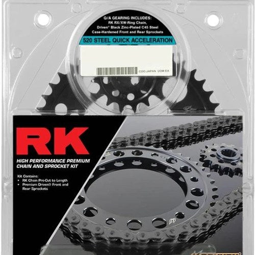 RK 520 Quick Acceleration Chain & Sprocket Kit Black/Natural Triumph Daytona