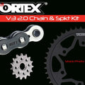 Vortex Racing V3 2.0 Chain and Sprocket Kit for Motorcycle - Model CK2133