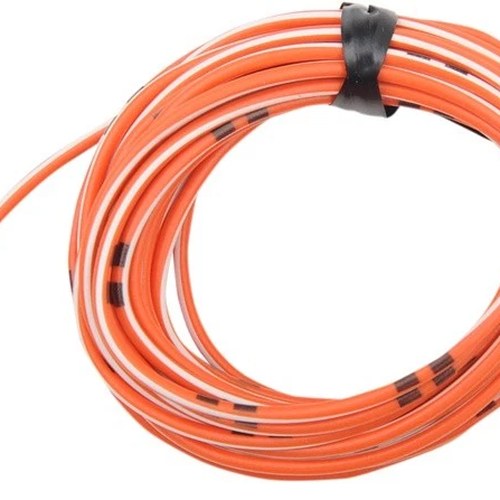 Shindy 14A Motorcycle Wiring 13 ft. Spool Orange with White Tracer