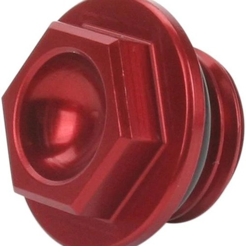 Works Connection Oil Fill Plug Aluminum Red #24-070 for Honda/Yamaha/Kawasaki