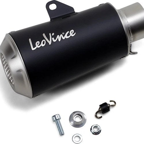 Leo Vince LV-10 Universal Slip-On Muffler 54mm Inlet Black/Stainless Steel