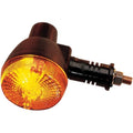 K&S DOT Turn Signal Assembly Single Filament Rear Left Black Amber #25-2234