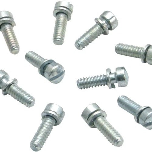 S&S Slotted Screw with Lock Washer 10-24 x 3/4" 10-Pack