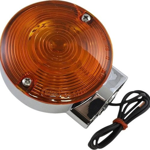 K&S DOT Turn Signal Assembly Rear Chrome Amber Harley Davidson Electra Glide