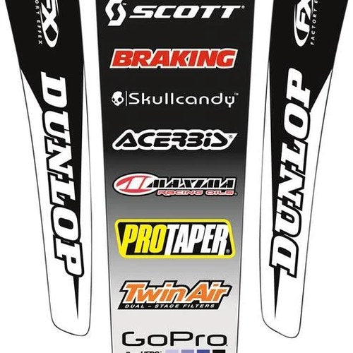 Factory Effex Rear Fender Graphics Universal II Style Black/White