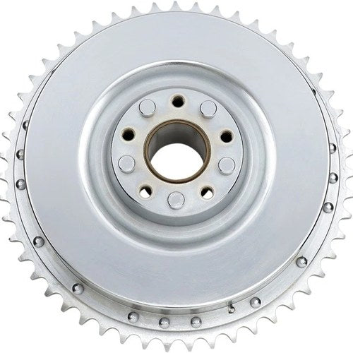 DS Rear Brake Drum and Sprocket Set Chrome Harley Davidson Electra Glide