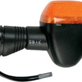K&S DOT Turn Signal Assembly Single Filament Front Black Amber #25-3165