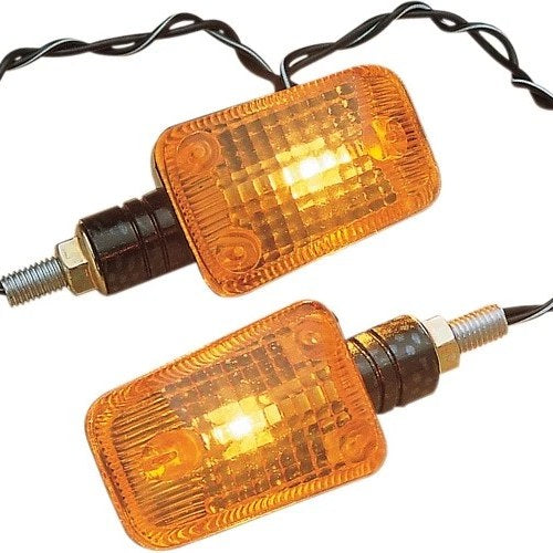 K&S Mini-Stalk Marker Light Set Single Filament Carbon Amber