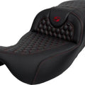 Saddlemen RoadSofa HC Ext. Reach Seat Red Stitch #284829 Harley Davidson