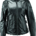 Kuryakyn River Road Race Leather Jacket for Women - Medium, Black