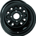 QuadBoss Steely Wheel 12x7 Inches Black For 4x110 Bolt Pattern