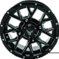 QuadBoss Barbwire 15x7 Wheel with 4+3 Offset and Milled Finish