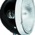 BikeMaster 7-Inch Headlight Side Mount - Black for Cruiser & Vintage Bikes