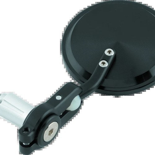 BikeMaster Folding Barend Mirrors for 7/8 inch Handlebars - Black, Pair