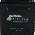 BikeMaster Agm Battery For MS12-14L-A2 – Fits Honda CB750 & Arctic Cat