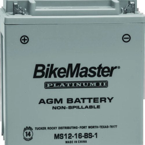 BikeMaster Agm Battery MS12-16-BS-1 – Maintenance-Free Powersports Battery for