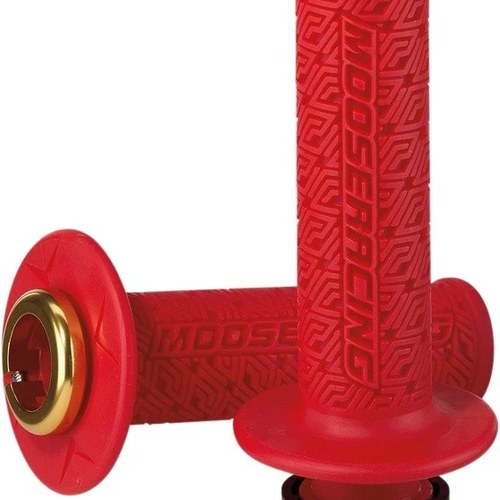 Moose 36 Series Clamp-On Grips 7/8" Red/Gold