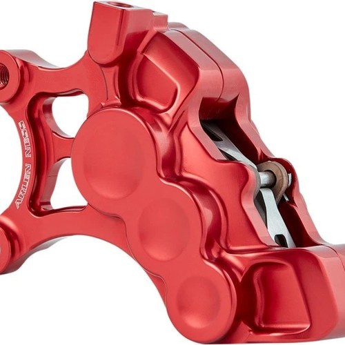Arlen Ness Six-Piston Diff. Bore Caliper for 14" Rotor Front Left Red #02-202