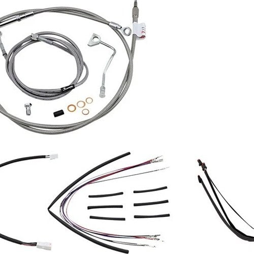 Burly Handlebar Cable/Line Kit for 16" Hangers w/ABS Stainless #B30-1159