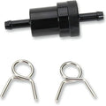 Emgo Fuel Filter 1/4" Aluminum Black Universal
