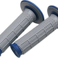 Renthal MX Dual Compound Tapered 1/2 Waffle Grips Gray/Blue