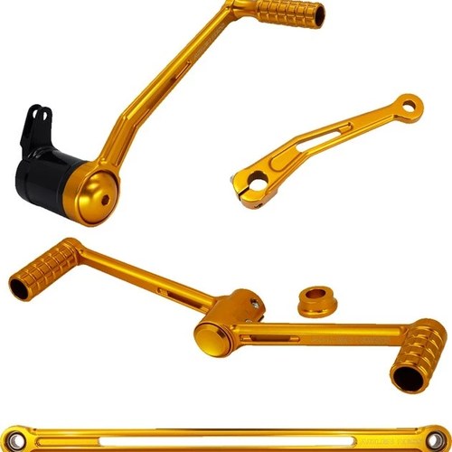 Arlen Ness Speedliner Foot Control Kit With Heel/Toe Shifter Gold #420-101