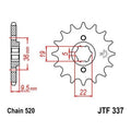 JT Front Sprocket 520 14T #JTF337.14 for Honda Elsinore/CR 480/CR 500/CR250R