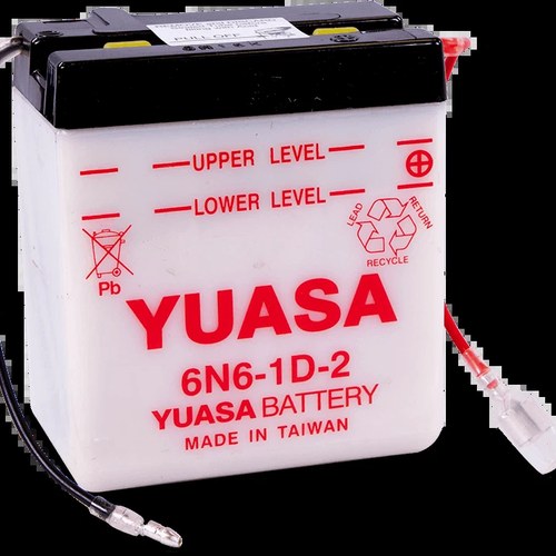 Yuasa For 6N6-1D-2 Powersports 6-Volt Battery – Fits Kawasaki KS125 & KE175