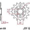 JT Front Sprocket 520 16T #JTF1373.16 Honda NC700X/CTX700N/CTX700ND DCT/NC700XD