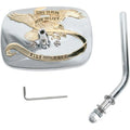 Emgo Live To Ride Mirror Rectangular Left Chrome/Gold Harley-Davidson