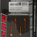Drc Hard Ware Aluminum Flange Bolts M6 x 20mm Gold 4-Pack