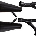 VooDoo Megaphone Dual Slip-On Mufflers Black Yamaha VMX1700 Vmax 2009-2017