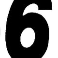 Dirt Digits Super X Numbers 5" Black #6 3-Pack