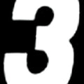 Dirt Digits Pro Numbers 4" White #3 3-Pack