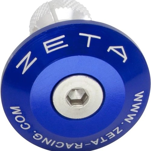 Zeta Bar End Plugs Blue 35mm