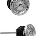 HardDrive Oil Dipstick with Temperature Gauge Chrome/White #122053