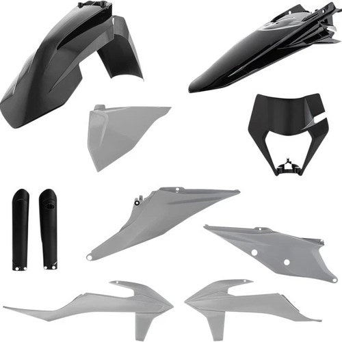 Acerbis Full Plastics Kit Black/Gray KTM 350 EXC-F/500 EXC-F/350 XCF-W