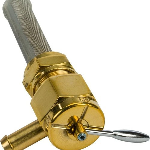 HardDrive Hex Petcock 22mm Left Side Outlet Brass