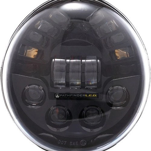 Pathfinder LED Ultra View Headlight Black #V2VRDB Harley Davidson V-Rod