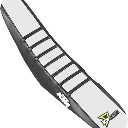 Dcor Ribbed Seat Cover Black/White/Black for Kawasaki KX450 4-Stroke/KX250