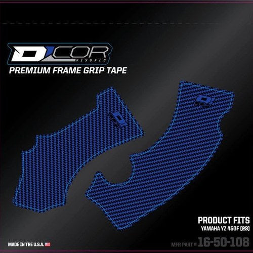 Dcor Frame Grip Tape Blue #16-50-108 for Yamaha YZ450F/YZ250F 4-Stroke/YZ450FX