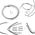 Burly Handlebar Cable/Line Kit for 14" Hangers w/o ABS Stainless #B30-1155