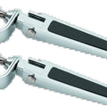 BikeMaster Rubber 1-1/4 inch Footpegs Pair for Cruiser Motorcycles